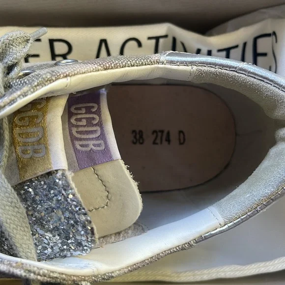 NIB Sz 38 Golden Goose Limited Edition Superstar Pen-Star Glitter, Camouflage - Picture 6 of 12